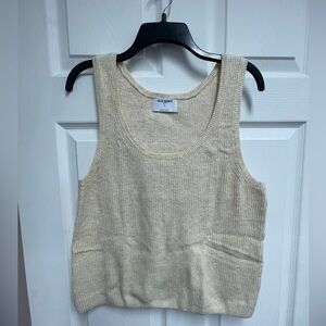 Old Navy Soft Knit Cream Sweater Tank sz XL